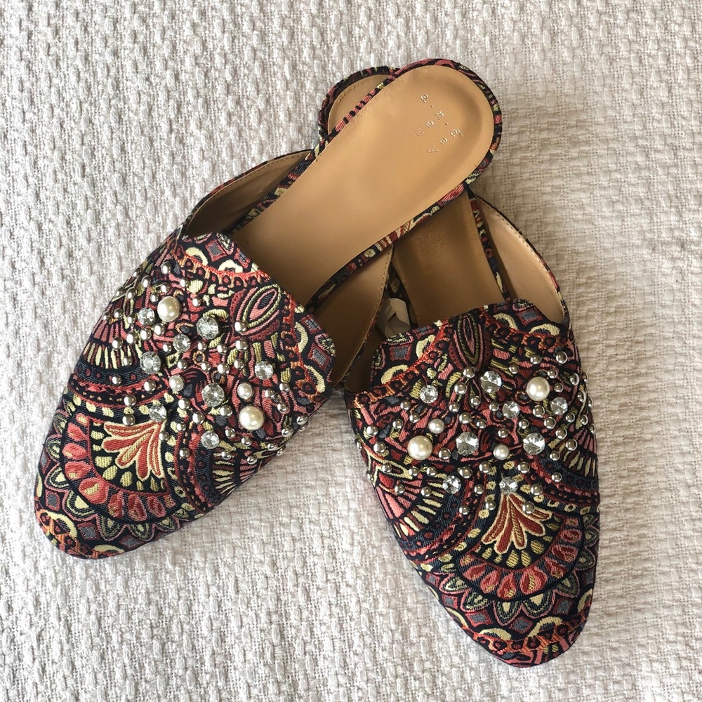 A New Day/Target Brocade Embellished Mules Sz 11